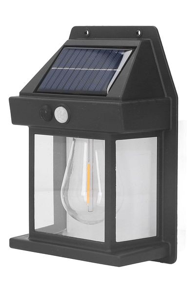 Primo Plus Solar Wall Lights Outdoor, Wireless Dusk To Dawn Porch Lights Fixture, 1 Lamp