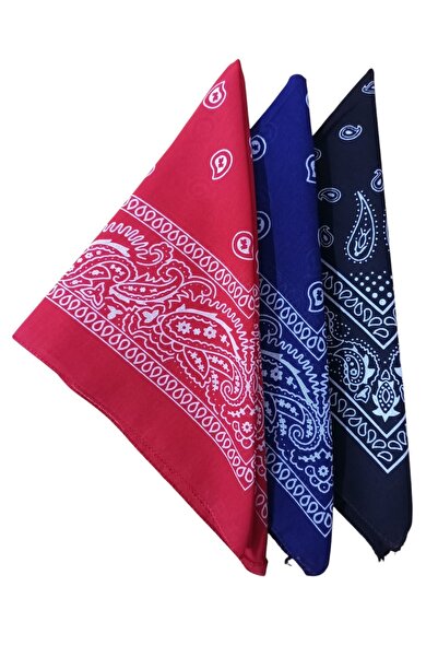 Kezban Tekstil Unisex Μπαντάνα με σχέδιο βαμβακερή 50x50 cm