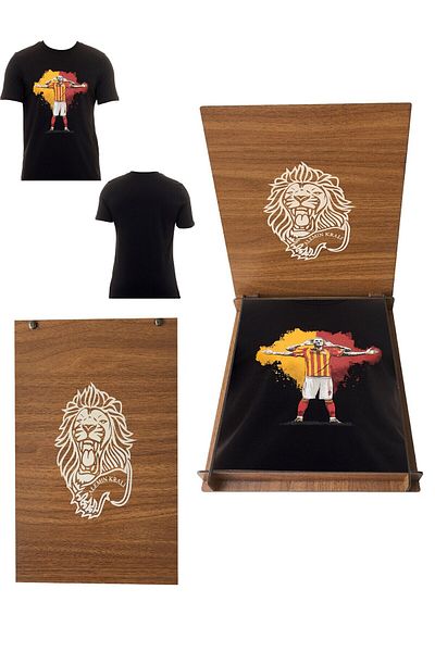 Galatasaray Μπλουζάκι İcardi με Ξύλινο Κουτί Lion