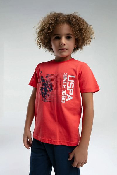 U.S. Polo Assn. Us Polo Licensed Cycling Neck 100% Cotton Boys Shorts Suit