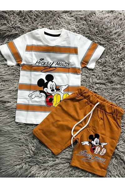 MİLANO KİDS Boy's Summer Bottom Top Shorts Set