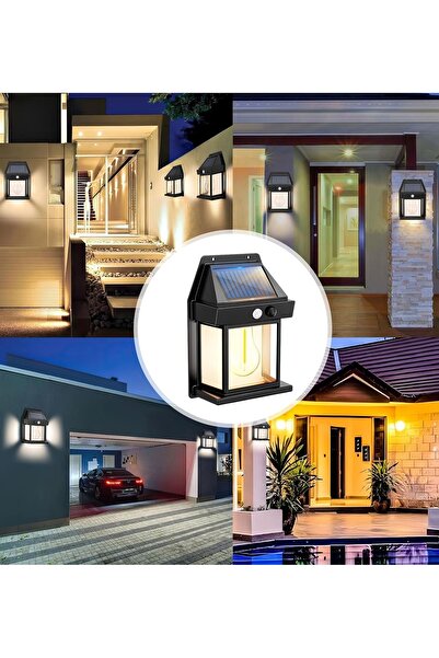 Primo Plus Solar Wall Lights Outdoor, Wireless Dusk To Dawn Porch Lights Fixture, 1 Lamp