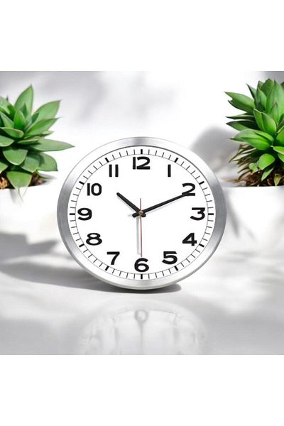 Revello Metal Wall Clock 30 cm Modern Design Real Glass from Saatdukkanduvar