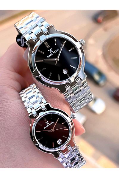 Daniel Klein Couple's Combination - Couple's Watch, Steel Band, Calendar Dial, 3 Atm B13908X6