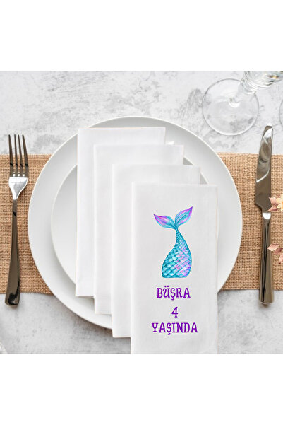 KITE TASARIM Baskılı Söz Düğün Nişan Doğum Günü Özel Gün Peçetesi Sunum Peçet...