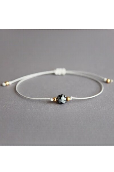 NBS Beautiful Naturel Stones سوار بتصميم مصنوع يدويًا من حجر السج والطاقة الإ...