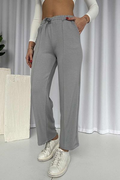 Mine Tan Butik Γκρι Φούτερ - Χλοοτάπητα, Πόδι Pipe και Τσέπες