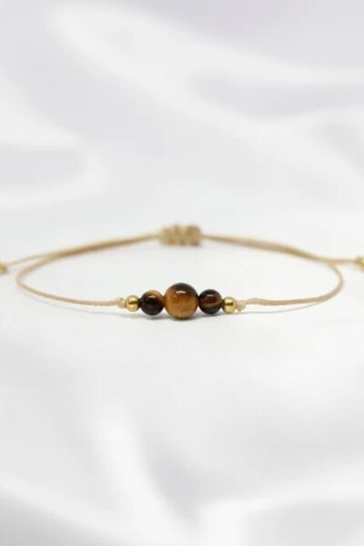 NBS Beautiful Naturel Stones طاقة إيجابية على شكل عين النمر، نار، الحظ، سوار ...