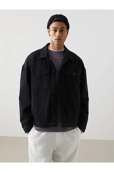 LC Waikiki Black Casual Fit Men's Jeans Jacket