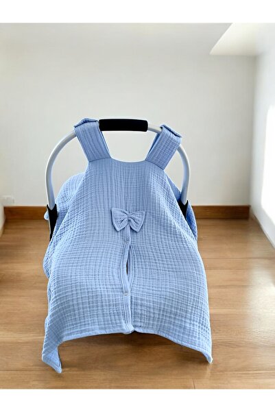 runbaby غطاء عربة الأطفال بأربعة طبقات من نسيج الموسلين المتعدد مقاس 75 × 100...