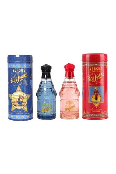 Versace 2-Piece Versace Gift Set Red Jeans 75 Ml, Blue Jeans 75ml