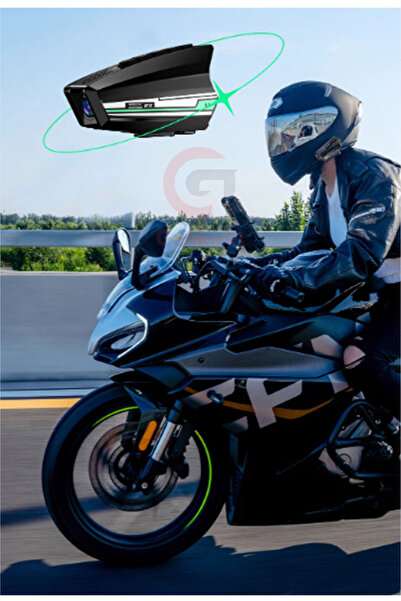 GoMarkt Bt 16 Kameralı Motosiklet Interkom Bluetooth Kulaklık Dahili 1080 P Hd Kamera