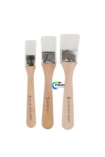 everart Beyaz Sentetik Uçlu Ekonomik Zemin Fırça Seti 3 Lü