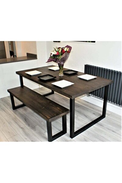 HaleVia Doğal Ahşap Yemek Masası