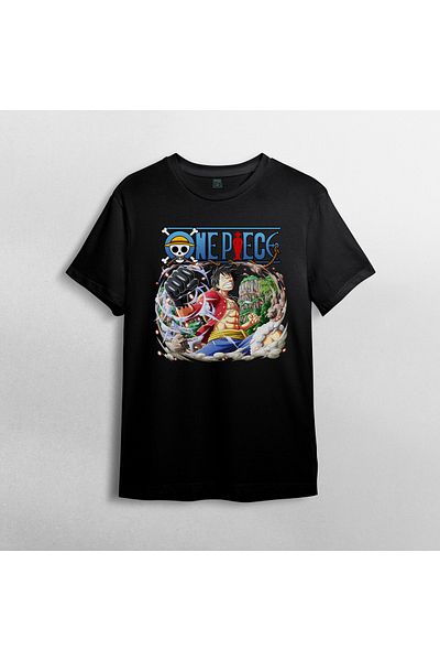 Pixxa Μπλουζάκι One Piece Monkey D. Luffy Crew Neck 100% βαμβακερό - Μοντέλο 2