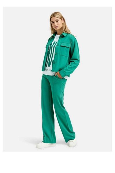 SERBA Steel Interlock Stretchy Waist Wide Leg Trousers