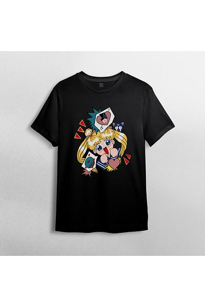 Pixxa Μπλουζάκι Sailor Moon Crew Neck 100% βαμβακερό - Moon Warrior Model 7