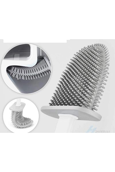 NEZADE STORE Lisinya Hygienic Toilet Bowl Cleaning Silicone Flexible Brush - 4767