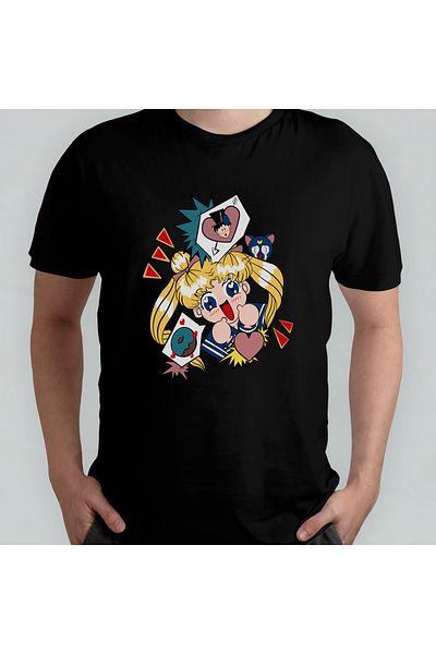 Pixxa Μπλουζάκι Sailor Moon Crew Neck 100% βαμβακερό - Moon Warrior Model 7