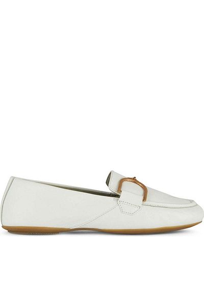 Geox White Moccasins Womens Shoes
