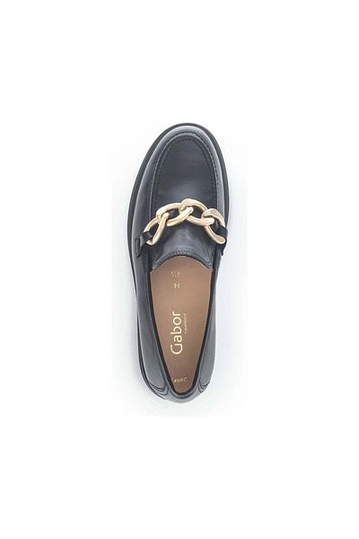 GABOR Black Loafers Womens Shoes