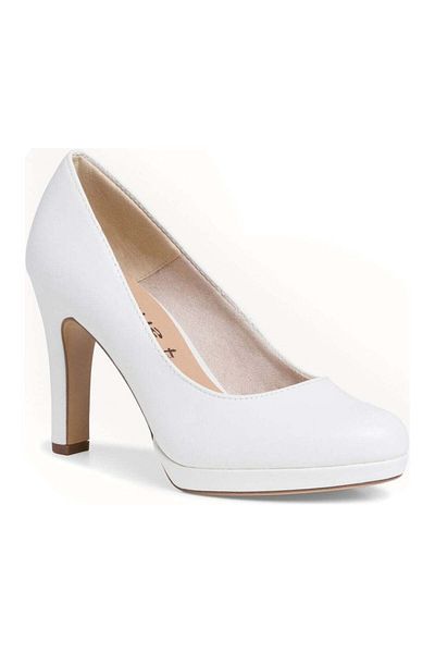 Tamaris White High Heels Womens Shoes
