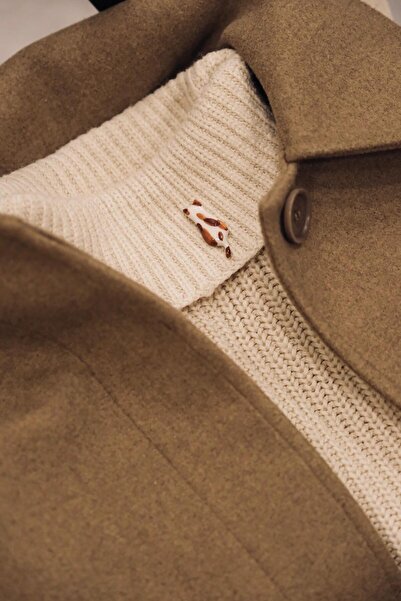 YAKA ART Kedi Porselen Broş - Rozet - Pin - Yaka İğnesi