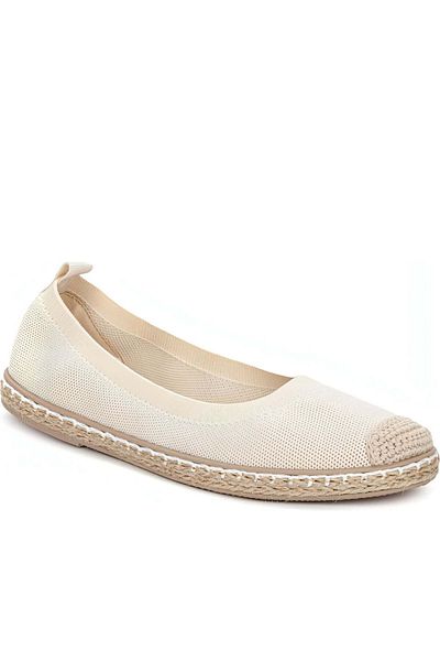 CROSBY Beige Ballerinas Womens Shoes