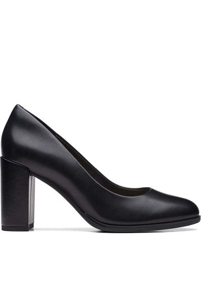 CLARKS Black High Heels Womens Shoes