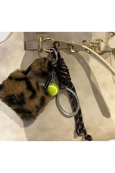 Daj Company Rachetă de tenis și accesoriu Charm - Set multiplu cu formă și figură de geantă