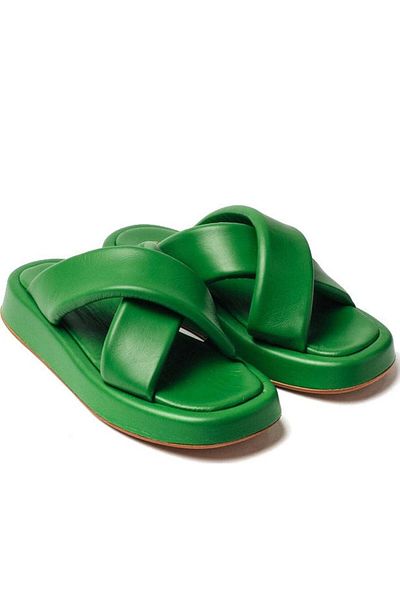 VAMSKO Green Slippers Womens Shoes