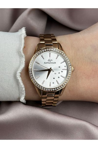 JG. Polo Club Rose Gold Jg with Stones. Polo Club Women's Watch