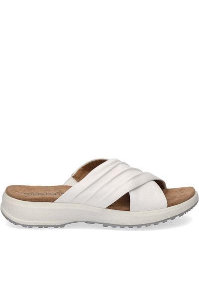 Caprice White Slippers Womens Shoes
