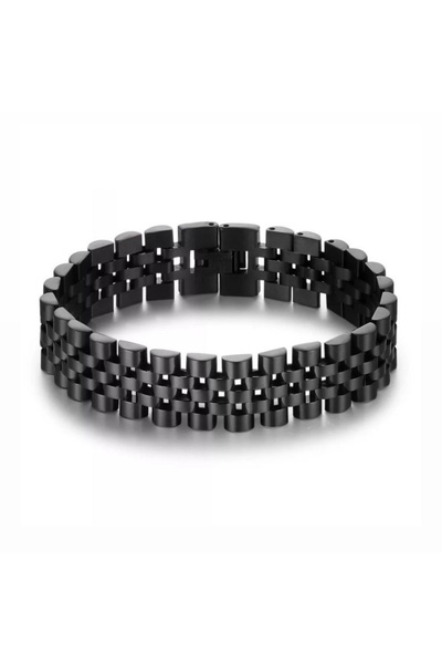 ANGELSS JEWELLERY سوار يد رجالي أسود من طراز جوبيلي كوردون (سوار يد من الفولا...