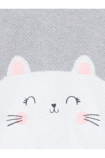 LC Waikiki Embroidered Baby Girl Knitwear Sweater and Leggings