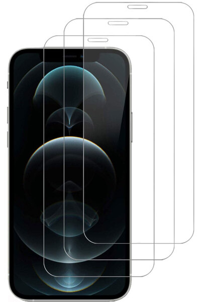 CEPSTOK iPhone 12 Pro Max 6.7" Kırılmaz Cam 3 Adet Temperli Şeffaf Ekran Koru...