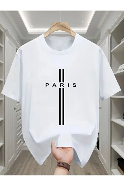 YOHO SPORT Paris Vertical Line Štampano Unisex majica sa prilagođenim dizajnom