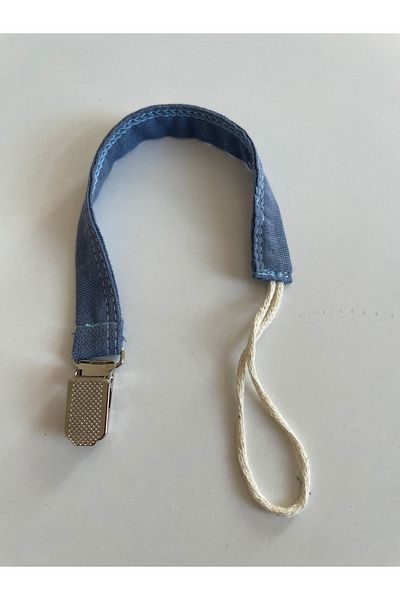 runbaby Run Baby Blue Color Muslin Pacifier Strap