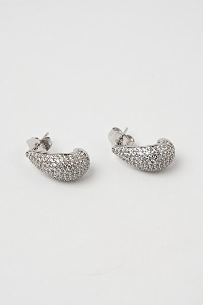 Neesa Vip Silver Zircon Stone Drop Earrings