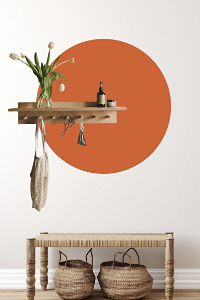 Beyaz Grafik Autocolant de perete boem - Design cerc