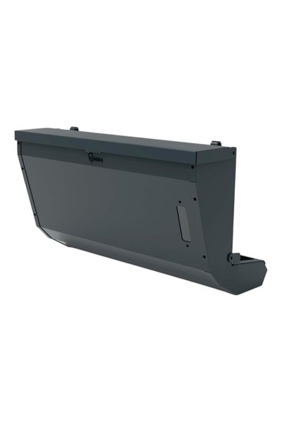 HERA 3kg Feed Capacity - Externally Mountable Anthracite Gray Metal Chicken Feeder