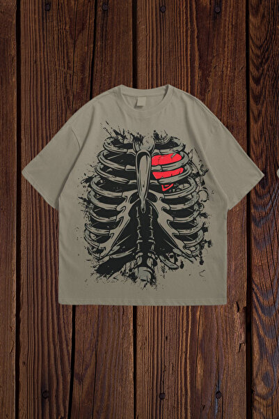 Wish BF Inimă într-o jgheabură de costi cu imprimeu supradimensionat tricou