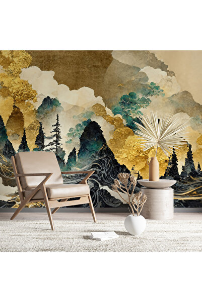 Pluswall Soyut Manzara Japon Tarzı Duvar Kağıdı, Ofis için Duvar Kağıdı, Yatak Odası Duvar Kağıdı