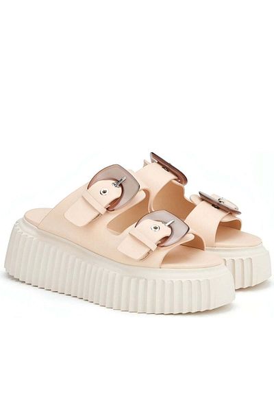 AGL Beige Slippers Womens Shoes
