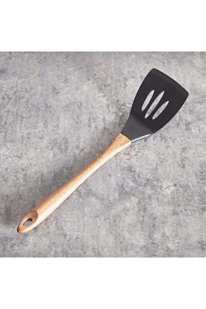 FACKELMANN Solid Nylon Slotted Turner with Wooden Handle