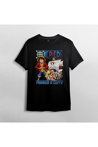 Pixxa Μπλουζάκι One Piece Monkey D. Luffy Crew Neck 100% βαμβακερό - Μοντέλο 10