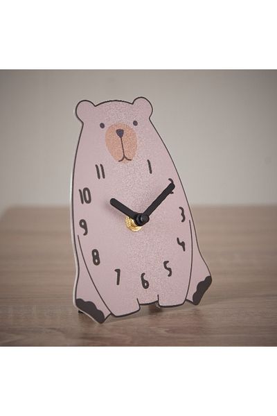 Home Box Playland Bear Table Clock - 14x15 cm