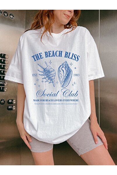 Jose Clothing Tricou alb de damă, cu decolteu rotund, cu decupaj supradimensionat