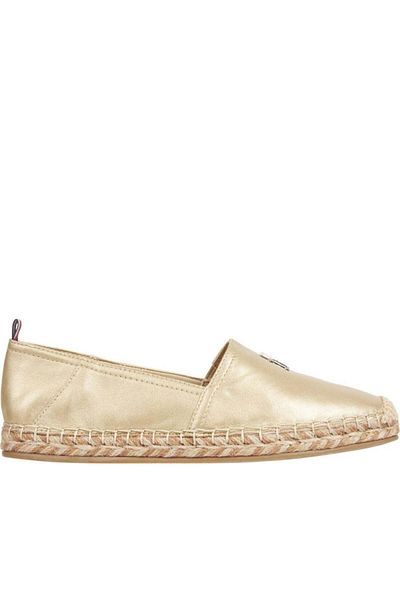 Tommy Hilfiger Gold Espadrilles Womens Shoes