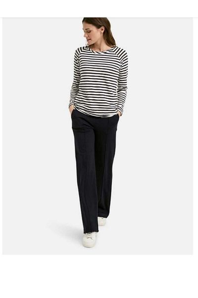 SERBA Steel Interlock Stretchy Waist Wide Leg Trousers